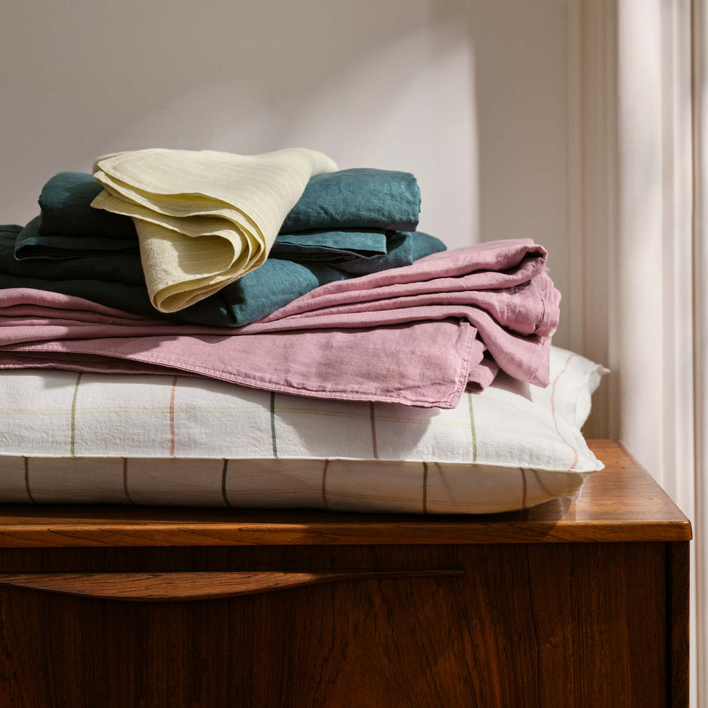Washed European Linen Core Sheet Set K2